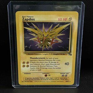 Zapdos - 30/62 - Rare - Unlimited Edition  Fossil Pokemon Trading Card